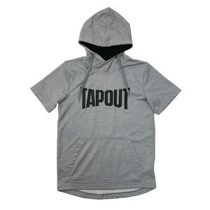 Tapout Hoodie Mens S Small Grey Tempo Short Sleeve Warm Up MMA Boxing Training